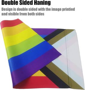 Bandera de Jardín de Poliéster de Doble Cara con el Arcoíris del Orgullo Gay LGBTQ, 12x18 Pulgadas, para Exteriores/Interiores, Bandera de la Comunidad del Orgullo - Product Image 3