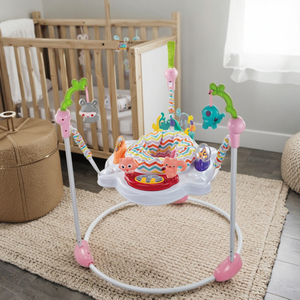 H&C TOYS Chaise à bascule multifonctionnelle en plastique pour bébé, trotteur d'apprentissage, balançoire à bascule pour tout-petit, sauteur musical pour bébé, motif animal - Product Image 2