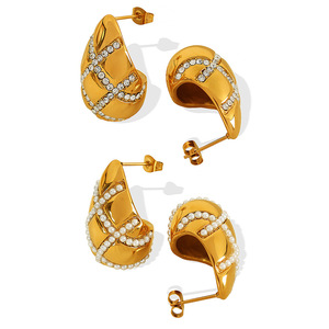 Boucles d'oreilles en forme de goutte d'eau en acier inoxydable pour femmes, à porter au quotidien - Product Image 5