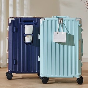 Maleta con Marco de Aluminio, Material ABS Resistente y Duradero, Ruedas Giratorias, Nueva Maleta con Ruedas de Color en Contraste, Maleta <span class=keywords><strong>para</strong></span> Estudiantes Unisex - Product Image 1