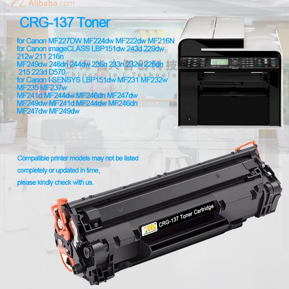 137 Compatible Toner Cartridge Replacement for Canon 137 Toner Cartridge for Canon ImageCLASS MF232w MF242dw 337 Toner Cartridge