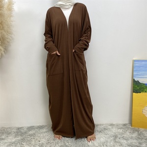 1997# Discount Fashion Winter Coat <b>Thick</b> Polyester Women Batwing Sleeves With Front Pockets Warm Autumn Winter <b>Cardigan</b> Abaya - Product Image 5