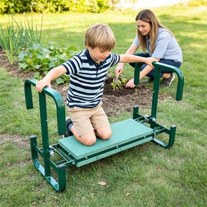 Adjustable Height 2-in-1 Garden Kneeling Stool Sit Kneel <b>Gardening</b> Kneeler with Detachable Tool <b>Bag</b> Outdoor Planting Work Bench - Product Image 3