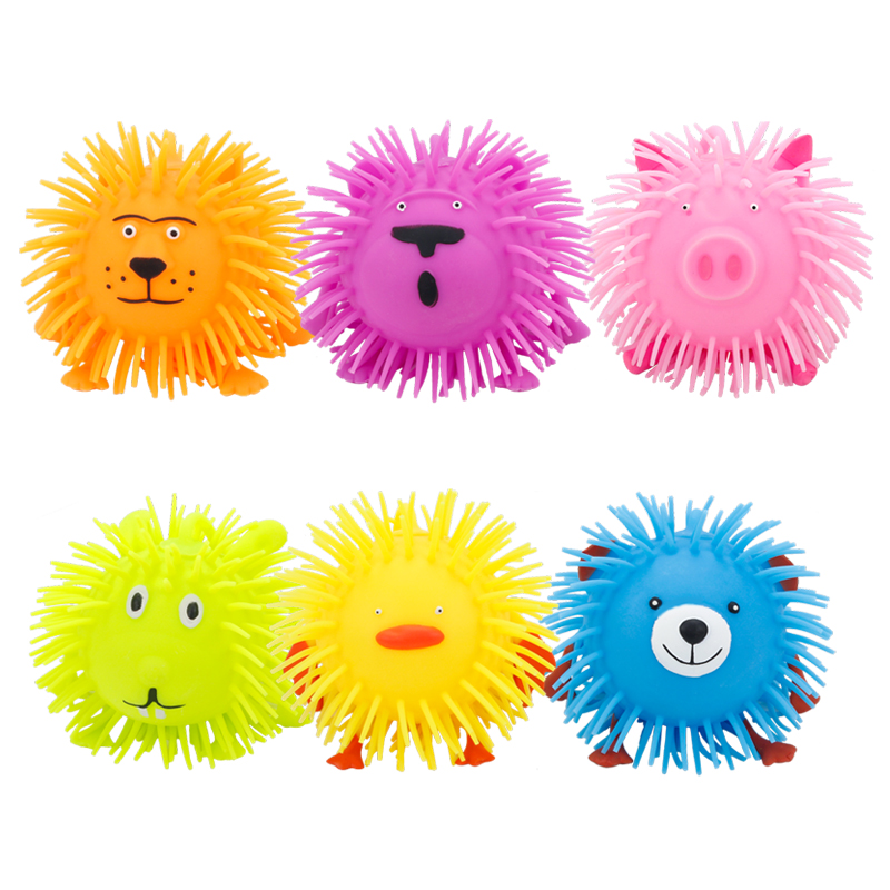 Wholesale Light up TPR Squishy Hairy Bushy Fluffy Kids