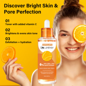 ODM ODM ไบรท์เทน ไวท์เทนนิ่ง แอนตี้ริงเคิล เฟด ไฟน์ ไลน์ส เอ็กซ์โฟลิเอชั่น รีมูฟ แบล็คเฮดส์ แอนด์ แอคเน่ วิตามิน บีเอชเอ+เอเอชเอ+พีเอเอ โทนเนอร์บำรุงผิวหน้า - Product Image 2