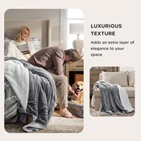 50x60'' Superweiche Günstige Maßgefertigte Großhandels-Wendbare Polyester-Plüsch-Sherpa-Flanell-Fleece-Bett-Sofa-Decke für den Winter
