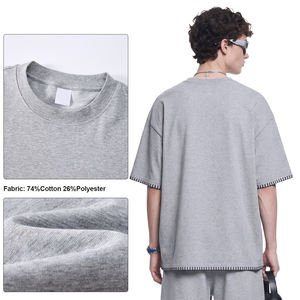 T-shirt en coton de haute qualité, coupe ample, 240 g/m², épaules tombantes, impression de logo personnalisée, t-shirts pour hommes - Product Image 3