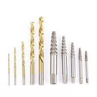 Kit d'extracteurs de vis de haute qualité 10 pièces, forets à métrage gauche, extracteurs de boulons en spirale HSS