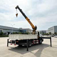 Grue mobile JIUBANG 12T, hauteur de levage 21m, flèche hydraulique pour usage en construction, longue durée de vie, garantie 1 an