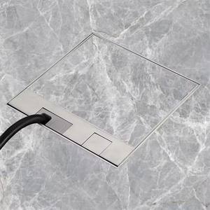 Ab standart çift çıkış zemin soket alüminyum alaşım gömülü 16A anma akımı 2 AC fiş çıkışları kapak çevirin soket - Product Image 4