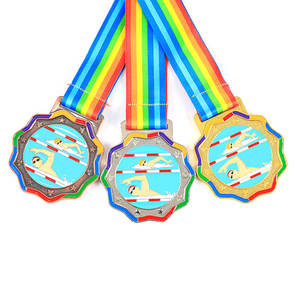 Gepersonaliseerde Custom Sport Award Sublimatie Zwemmedaillon Metaal 3d Email 1e 2e 3e Zwemmedaille - Product Image 5