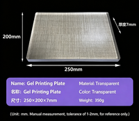 Plaque d'impression en gel réutilisable - Outil en polymère souple écologique, antiadhésif et anti-jaunissement, lavable, pour la gravure DIY