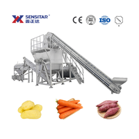 China Vervaardigde 2Ton/H Horizontale Hogedruk Fruit & Groente Schilmachine Industriële Aardappelschillers
