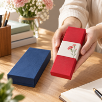 Boîte d'emballage rectangulaire moderne en carton rigide et papier spécial pour cadeaux de mariage et d'affaires