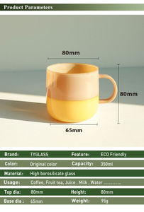 Tasses en gros, articles de boisson personnalisables avec logo, écologiques, en verre borosilicate pour expresso, café et thé - Product Image 3