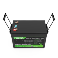 Batterie au lithium LiFePO4 Varicore 24V/25.6V 100Ah avec sortie USB3.0 Type-C, onduleur et allume-cigare pour voiture, 5000 cycles, écran LCD, sans taxe
