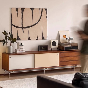 Nordic Solid Wood TV Stand Modern Minimalist Living Room Storage <b>Cabinet</b> <b>Small</b> Apartment Design - Product Image 2