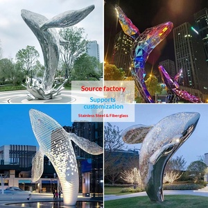 Sculptures sur mesure en acier inoxydable de grande taille, ornements lumineux pour écoles, centres commerciaux, hôtels, installations aquatiques, fabriquées dans le Guangdong - Product Image 4