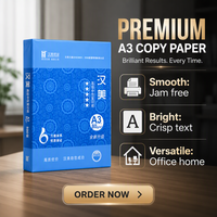 Papel de Copia A3 Personalizado de Fábrica, 80 g/m², Blanco, Premium, Liso, con Empaque Azul