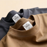 Camiseta Blanca de Alta Calidad, 300G, 100% Algodón, Tejido de Punto, Hombros Caídos, Estilo Urbano, Corte Regular para Hombre, Personalizable con Logotipo