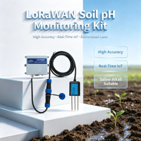 Système de surveillance du pH du sol LoRaWAN, capteur de pH du sol IoT en temps réel pour l'agriculture intelligente des terres salines-alcalines