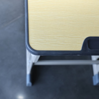 Ensemble de mobilier scolaire moderne Liserve pour salle de classe, en bois, avec bureaux réglables durables et chaises à 1 tiroir pour les élèves du collège