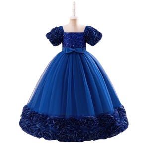 Vestidos de niña de las flores con lentejuelas al por mayor, de fábrica con <span class=keywords><strong>10</strong></span> años de experiencia, para bodas, Navidad, color blanco - Product Image 4