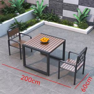 ชุดโต๊ะทานอาหาร4เก้าอี้โต๊ะและเก้าอี้กลางแจ้งชุดสวนสำหรับบ้านโลหะทันสมัย - Product Image 2