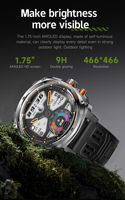 Reloj Inteligente para Hombre 2025 V95, Pantalla AMOLED Grande de 1.43 Pulgadas, Batería de 800 mAh, Resistente al Agua 5 ATM, Gel de Sílice, Brújula, Deportivo, para Exteriores, Inalámbrico