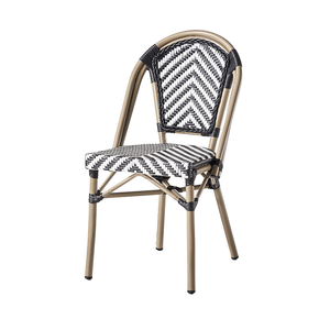 Ensemble bistrot style français imitation bambou - Chaise et table en rotin à structure métallique peu coûteuse pour <span class=keywords><strong>jardin</strong></span> et cour - Product Image 2