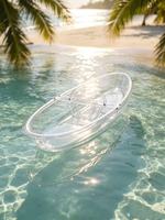 Bateau transparent en PC pour la photographie de mariages et de scènes au bord de la piscine - Capacité 1 personne, longueur 2,1-3 m