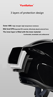 Casque de moto intégral toutes saisons à double lentille en ABS avec grande aile arrière personnalisée pour la sécurité du motard