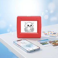 Printer Stiker Mini Thermal Tanpa Tinta dengan Fungsi Interaktif Suara AI, Kertas 57mm, Pembuat Stiker Kreatif DIY untuk Anak-Anak
