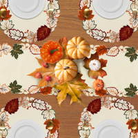 OWENIE – tapis de table à manger, décoration de la maison, sublimation écologique, feuilles vertes brunes, automne