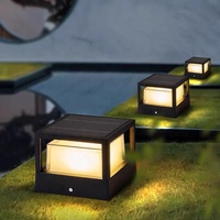 Lámpara de Poste para Jardín Estilo Nórdico, Lámpara de Pilar Moderna para Exteriores, Lámpara de Pared para Patio Exterior, Resistente al Agua IP65