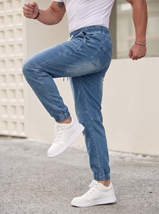<span class=keywords><strong>Jeans</strong></span> da <span class=keywords><strong>Uomo</strong></span> Traspiranti e Leggeri, Stile Streetwear <span class=keywords><strong>con</strong></span> <span class=keywords><strong>Elastico</strong></span> <span class=keywords><strong>in</strong></span> <span class=keywords><strong>Vita</strong></span> - Product Image 5