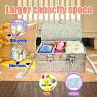 Grand sac à couches pour maman élégant et durable organisateur de poussette en feutre avec motifs de logo solides organisateur de couches de chevet portable pour bébé