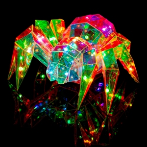 Luz LED Multicolor con Efecto Cristal Holográfico 3D, Iluminación Prismática, Resistente al Agua, Luz Mágica de Araña, Brilla en la Oscuridad, para Fiestas de <span class=keywords><strong>Halloween</strong></span> - Product Image 1