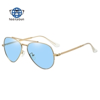 Lunettes de soleil carrées Teenyoun en alliage vintage pour hommes, lunettes de soleil polarisées en métal à double faisceau, nouvelle collection 2023