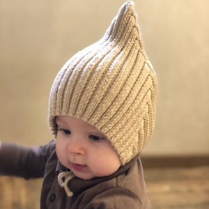 <span class=keywords><strong>Bonnet</strong></span> Pixie unisexe tricoté en coton biologique pour bébé, couleur unie, offre spéciale - Product Image 1