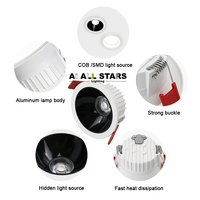 Plafonniers d'intérieur Plafonniers ronds encastrés Downlight Led Aluminium Downlight Led Encastrés Spot Downlight 7W