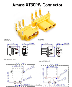 UAV Drone FPV Şarjı için Özelleştirilmiş Yüksek Kaliteli XT30UPB Adaptörü-<span class=keywords><strong>M</strong></span>/F Konnektörleri (Sarı/Siyah) - Product Image 5