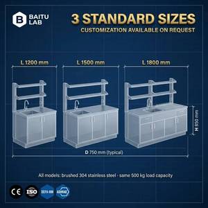 Banco de <span class=keywords><strong>Laboratorio</strong></span> Personalizado al por Mayor de Acero Inoxidable 304 SEFA8, Banco Resistente a Químicos con Capacidad de Carga de 500 kg para Laboratorios de Investigación Clínica y Farmacéutica - Product Image 3