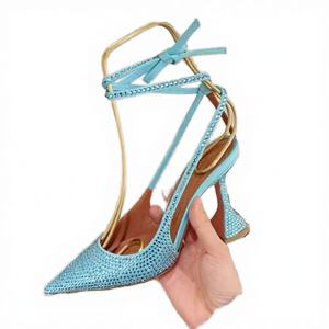 Nouvelles sandales pour femmes 2026, faites à la main, à talons fleuris, à lacets, antidérapantes, printemps-été - Product Image 2