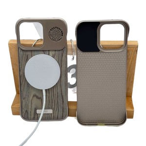 Étui de téléphone magnétique en bois fin et léger, anti-chute, sans cadre, motif noyer, pour <span class=keywords><strong>iPhone</strong></span> 16 15 <span class=keywords><strong>Pro</strong></span> Max 14, support de téléphone anti-chute - Product Image 5