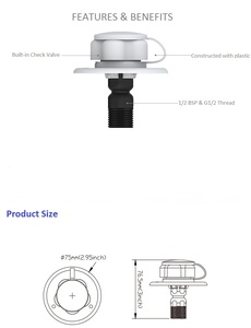 Di plastica Bianca di Ingresso Dell'acqua Caravan Built-<span class=keywords><strong>in</strong></span> di Controllo valvola di ingresso dell'acqua Valvola per CAMPER Caravan - Product Image 3
