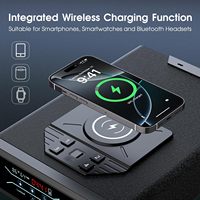 Handfeuerwaffen-Biometrischer Safe mit Kabelloser Ladestation für Handy & Uhr 3 Zugriffsmethoden zum Entsperren Nachttisch-Schubladensafe LED-Display