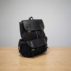 Premium <b>Leather</b> Canvas Bag Packs Handmade Fashion <b>Backpacks</b> for <b>Laptop</b> Travel School Office and Casual Lifestyle - Product Image 6
