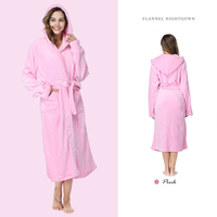Bas quantité minimale de commande vente en gros solide grande taille Couple surdimensionné vêtements de nuit longs portable serviette à capuche corail polaire Spa hôtel peignoir