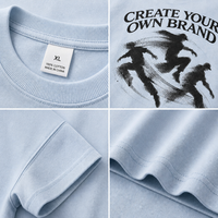 Kaos Polos Katun 240GSM Heavyweight dengan Drop Shoulder, Kaos Streetwear Baggy untuk Pria, Pakaian Kasual Sehari-hari